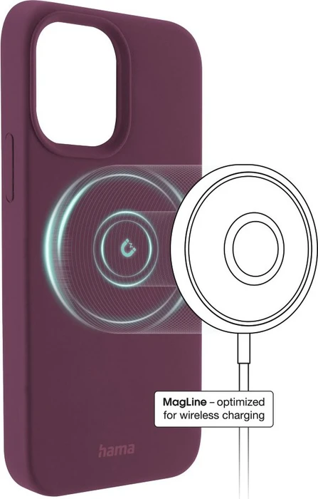 Hama Cover MagCase Finest Feel Pro für Apple iPhone 13 Pro Bordeaux