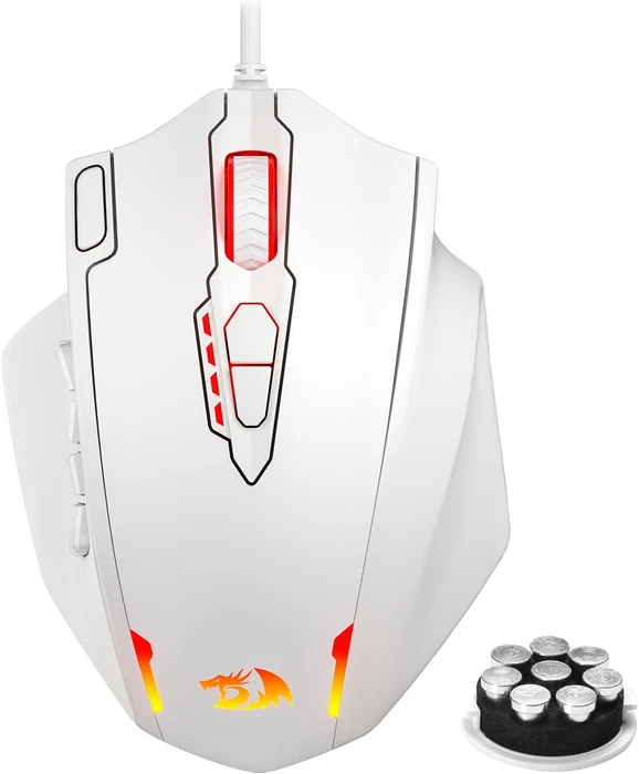 Redragon M908 Impact RGB MMO weiß, USB