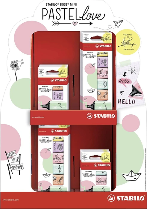 STABILO Boss Mini Pastellove sortiert, 72er-Set, Display (07/72-07)