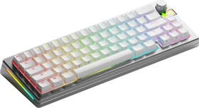 Glorious GMMK 3 Pro HE Wireless 65% Pre-built Gaming Keyboard, silber, LEDs RGB, Glorious Fox HE, USB/Bluetooth, US (GLO-KB-GMMK3-PRO-65-PB-HE-WL-SIL-US)