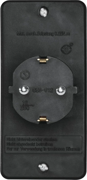 Hama Adapterstecker, 1x Euro, 2x Schuko, 3-fach, schwarz