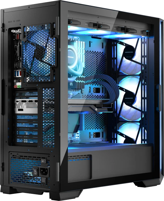 Modecom Horizon ARGB Flow Black, Glasfenster