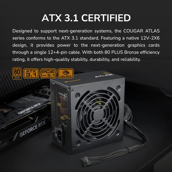 Cougar ATLAS 650 650W, ATX 3.1