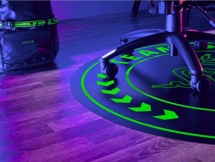 Razer Team Razer Floor Mat Bodenschutzmatte, schwarz/grün, rund
