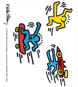 Samsung Slash B Slash KEITH HARRING LOVE Contents CARD für das Flip Suit Case weiß