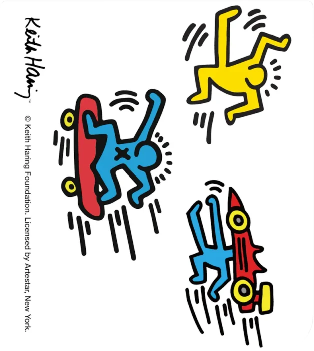 Samsung Slash B Slash KEITH HARRING LOVE Contents CARD für das Flip Suit Case weiß