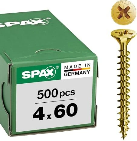 Spax YELLOX A2L 4CUT PZ2 Universalschraube, 4x60mm, 500 Stück