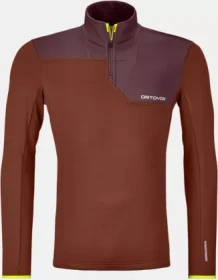 Ortovox Fleece Light Zip Neck Funktionsjacke clay orange (Herren)