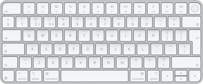 Apple Magic Keyboard mit Touch ID für Mac mit Apple Chip (USB-C), weiß/silber, USB/Bluetooth, UK