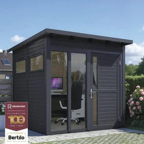 Bertilo Pentus 2 Office Gartenhaus 223x230cm anthrazit