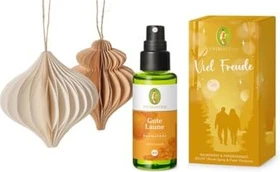 Primavera Viel Freude XMAS 2025 Gute Laune Spray 50ml + 2x Weihnachtsbaumanhänger Duftset