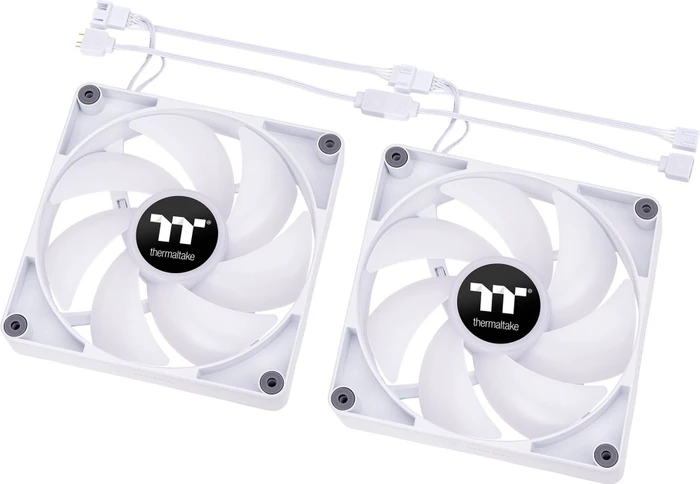 Thermaltake CT140 ARGB Sync Snow White, weiß, 140mm, 2er-Pack
