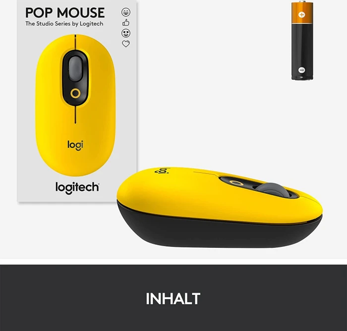Logitech POP Wireless Mouse, Blast, Logi Bolt, USB/Bluetooth