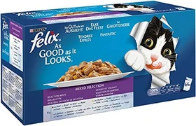 Purina Felix So gut wie es aussieht Fleisch, 4.40kg (44x 100g)