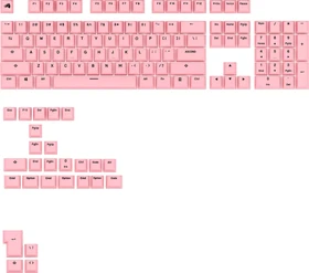 Glorious GPBT Basics Keycaps, Kunststoff (PBT), Potion Pink, rosa, 130 Tasten, ANSI-US