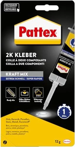 Pattex PK5MS Kraft-Mix Power-Mix 2-Komponenten Kraftkleber, 11ml
