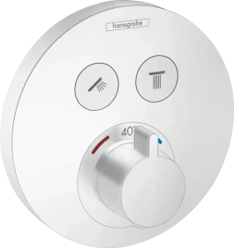Hansgrohe ShowerSelect S Thermostat Unterputz für 2 Verbraucher mattweiß