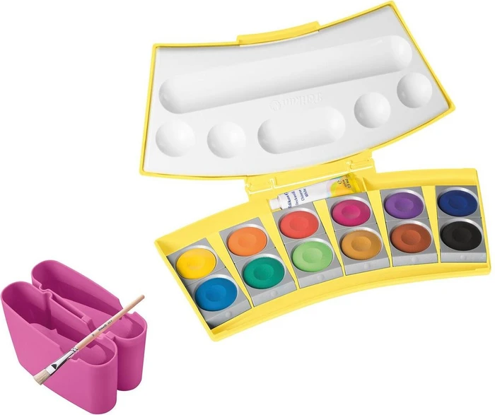 Pelikan Procolor Deckfarbkasten gelb, 12 Farben (724575)