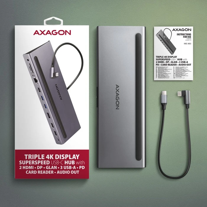 Axagon 11in1 Hub, USB-C 3.0 [Buchse]