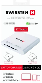 Swissten Laptop Charger 87W weiß