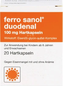 Ferro Sanol duodenal 100mg magensaftresistente Hartkapseln, 20 Stück