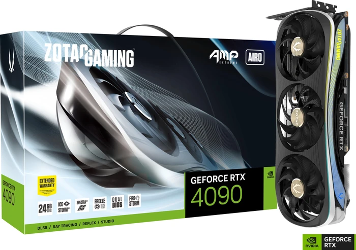 Zotac Gaming GeForce RTX 4090 AMP Extreme AIRO, 24GB GDDR6X, HDMI, 3x DP