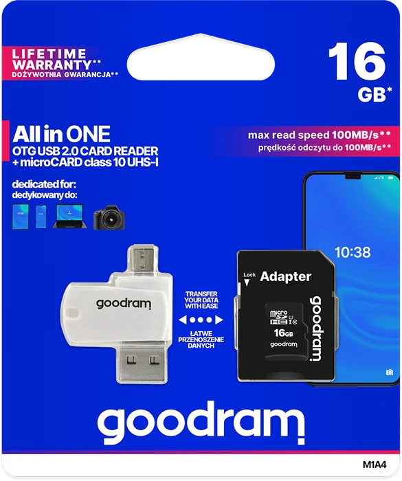 goodram M1A4 ALL in ONE, microSD UHS-I