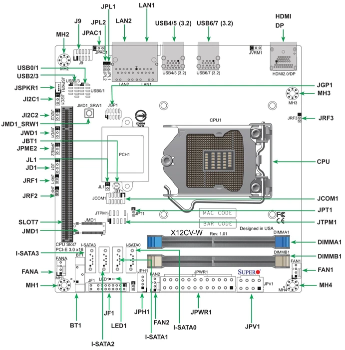 Supermicro X12SCV-W, bulk (Intel 1200)