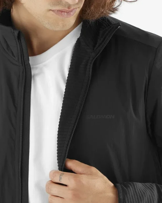Salomon Essential Lightwarm Hybrid Funktionsjacke deep black (Herren)