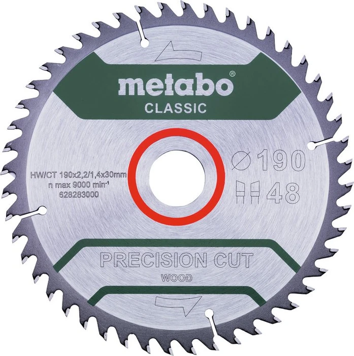 Metabo Precision Cut Wood Classic Kreissägeblatt 48Z, 190x1.4x30mm, 1 Stück