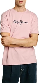 Pepe Jeans Logo Regular Fit T-Shirt kurzarm rosa (Herren)