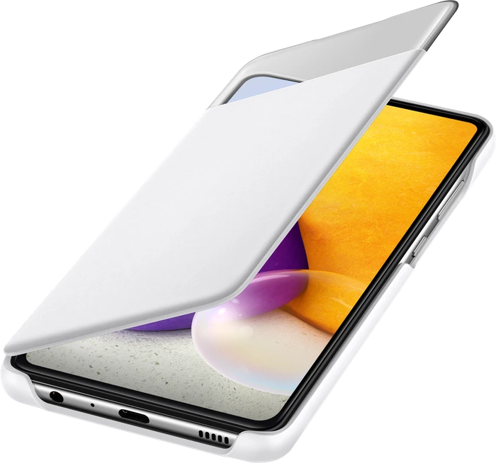 Samsung S-View Wallet Cover für Galaxy A72 weiß