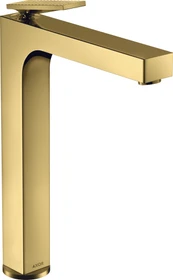 Hansgrohe Axor Citterio 280 Waschbeckenarmatur mit Hebelgriff und Rautenschliff polished goldoptik