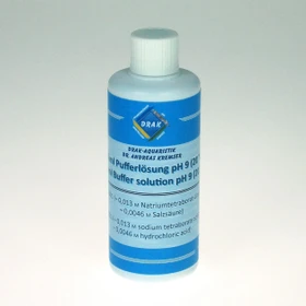 DRAK-Aquaristik pH-Pufferlösung, pH 9, blaugefärbt, 100ml