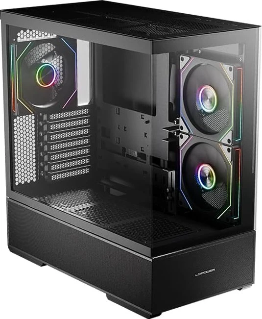 LC-Power Gaming 812B Onyx Vision, schwarz, Glasfenster