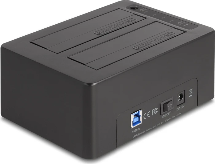 DeLOCK USB Dual Dockingstation mit Klon Funktion und Card Reader, SATA 6Gb/s, USB-B 3.0 [Buchse]