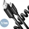 Axagon USB Adapterkabel, Twister, USB 2.0, 480Mb/s, USB-A 2.0 [Stecker] auf USB-C 2.0 [Stecker], Adapterkabel, 1.1m Vorschaubild