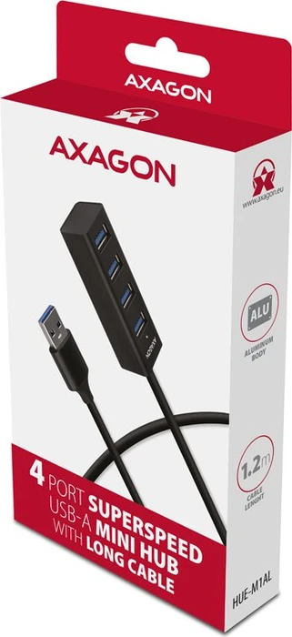 Axagon USB-Hub, 4x USB-A 3.0, USB-A 3.0 [Stecker]