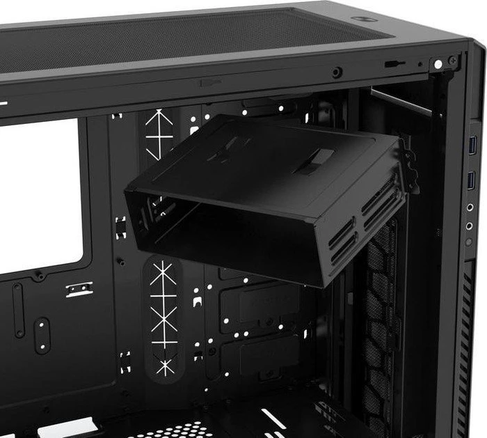 Phanteks Enthoo Pro M Tempered Glass schwarz, Glasfenster