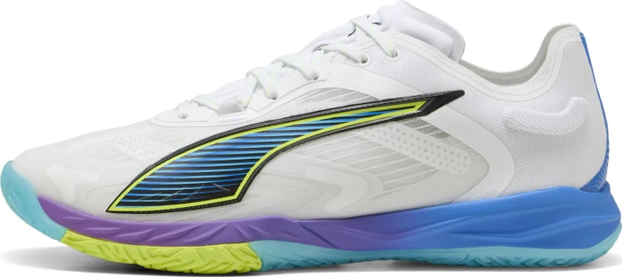 Puma Accelerate Nitro SQD 4 Game On Handballschuhe puma white/glowing red/ultra blue