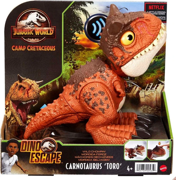 Mattel Jurassic World - Brüll-Attacke Carnotaurus Toro