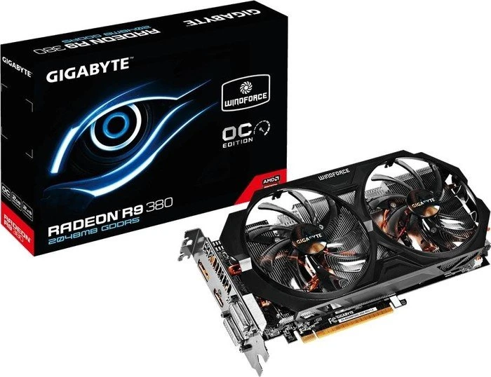 GIGABYTE Radeon R9 380 Windforce 2X OC, 2GB GDDR5, 2x DVI, HDMI, DP