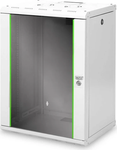 Digitus Professional Unique Serie Wandschrank 16HE, Sicherheitsglastür, IP2X, grau, 450mm tief