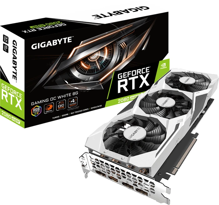 GIGABYTE GeForce RTX 2080 SUPER Gaming OC White 8G, 8GB GDDR6, HDMI, 3x DP