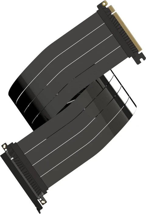 LinkUP AVA5 Riser Kabel, gerade, PCIe 5.0, 800mm, schwarz