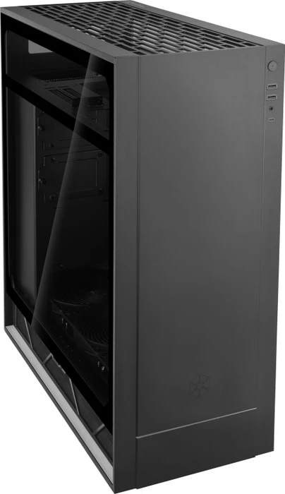 SilverStone Alta F1 Black, schwarz, Glasfenster