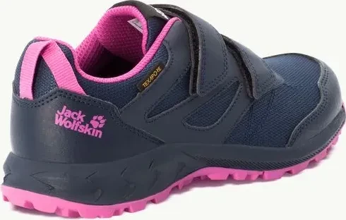 Jack Wolfskin Woodland Texapore Low VC blau/rosa (Junior)
