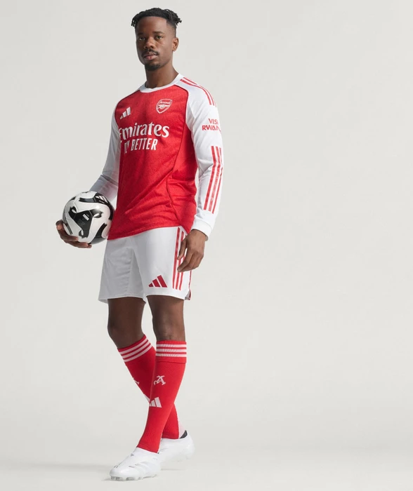 adidas FC Arsenal Authentic 2025/2026 Heimtrikot langarm better scarlet/white (Herren)