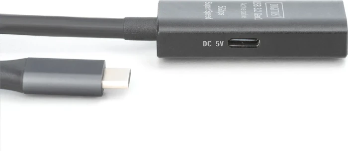 Digitus USB 3.0 aktives Verlängerungskabel, USB-C [Stecker] auf USB-A [Buchse], 10m schwarz