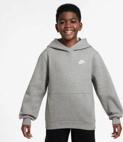 Nike Sportswear Club Fleece Hoodie dark grey heather/white (Junior)